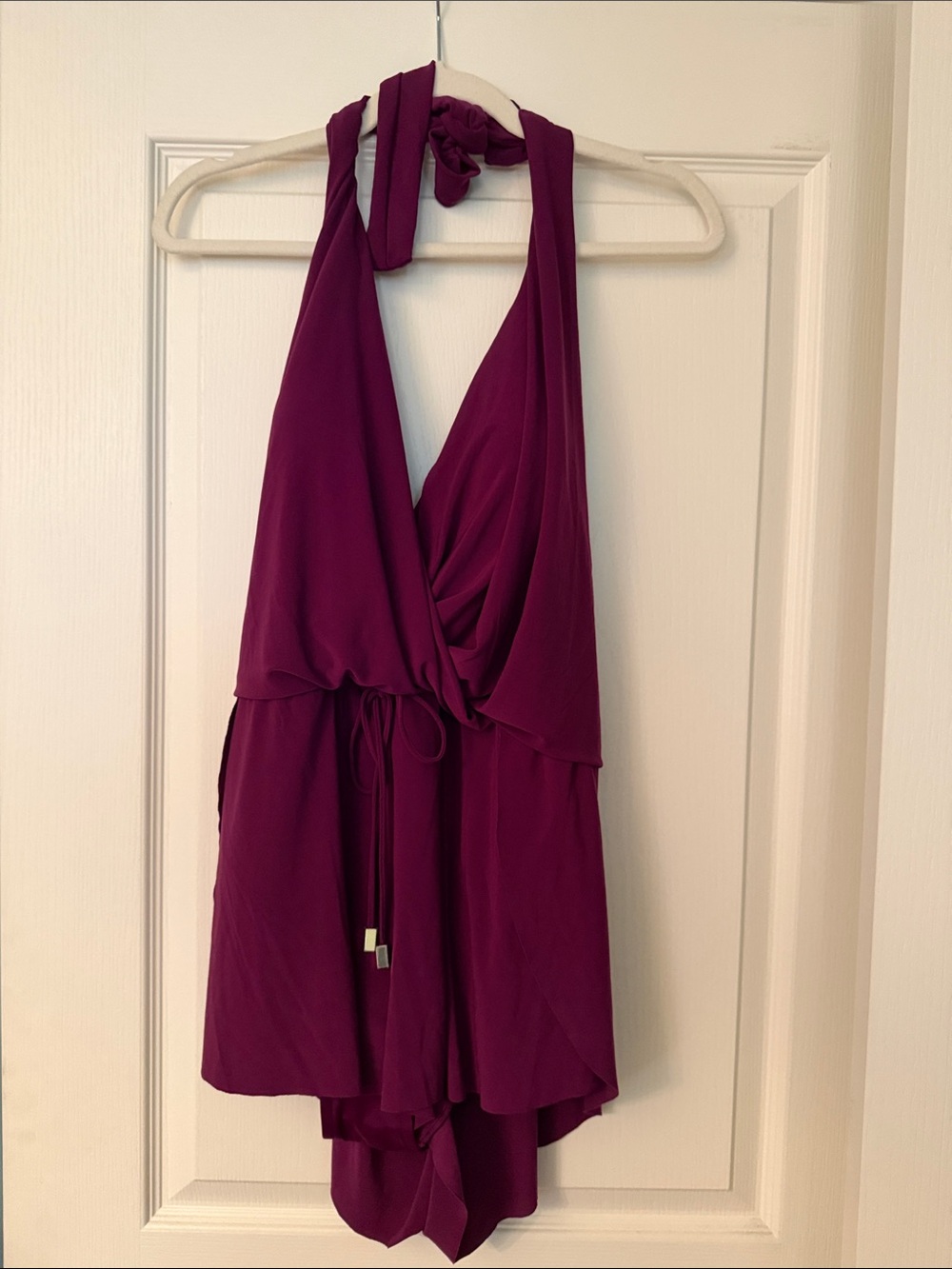 Magicsuit Jam Halter Romper in Deep Plum